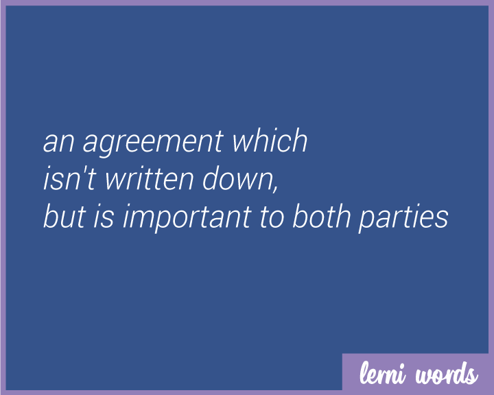 Gentelmans agreement - Lerni Words