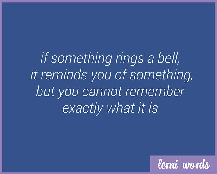 Ring a bell- Lerni Words